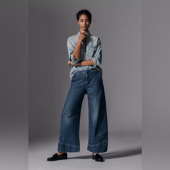 NWT Size 26 - Pilcro Full Curve High-Rise Wide-Leg Jeans - Picture 5 of 16